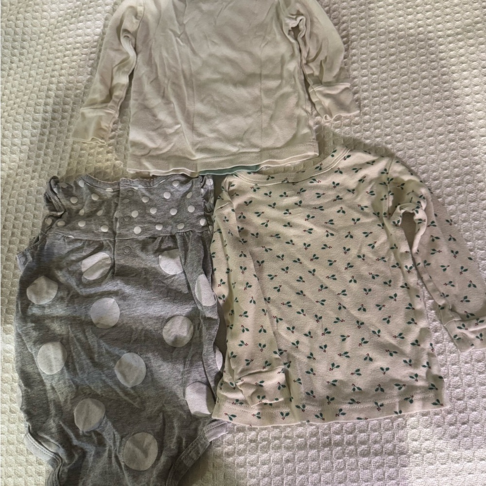 Old Navy Baby Set - White, Gray, Cream